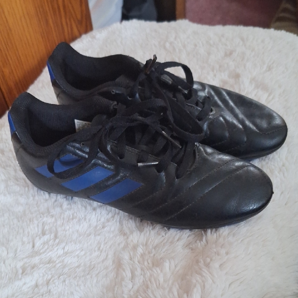 Adidas Black and Blue Boys Soccer Cleats